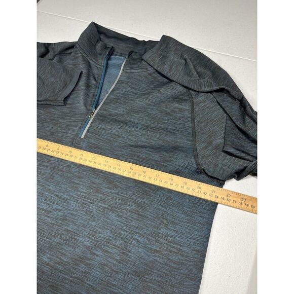 Lululemon Metal Vent Tech 1/4 Zip Performance Hoodie Mens XL Blue - Picture 2 of 6